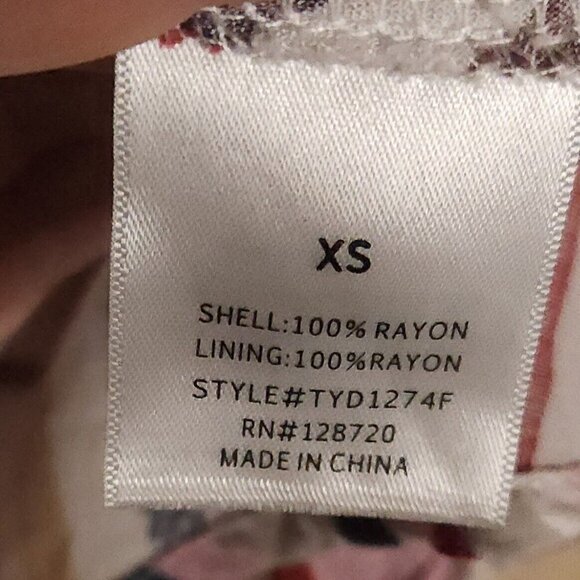 Harper Pink Striped Silky Open Front Tie Top XS - Picture 6 of 7